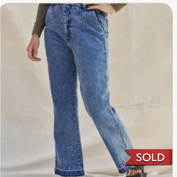Faherty Jeans Women Size 25 Blue Indigo Dyed Straight Leg Denim Streetwear Ankle - Picture 2 of 13